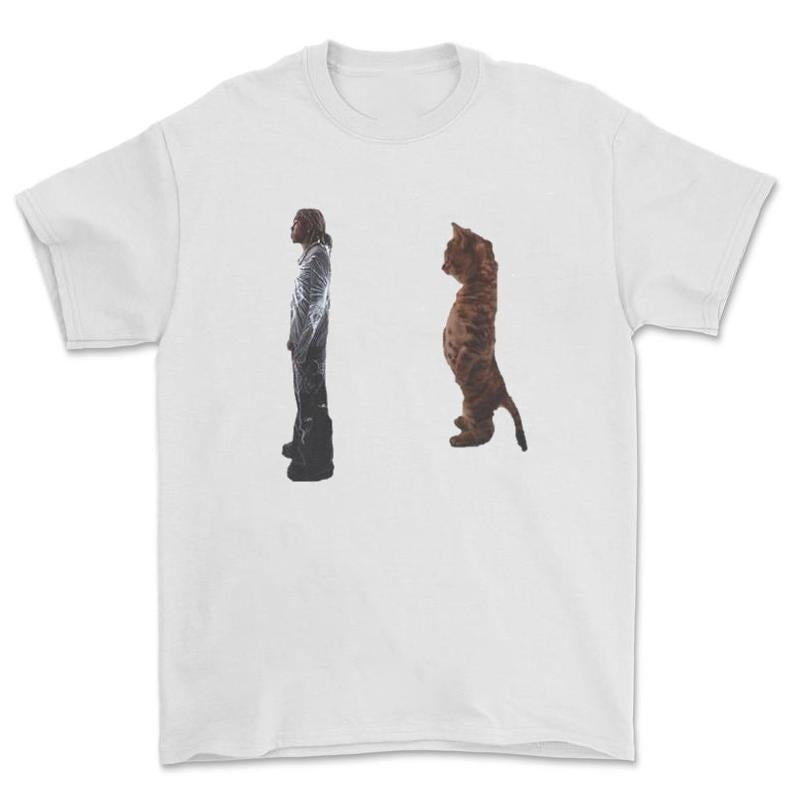 Destroy Lonely Standing Cat Funny T-Shirts