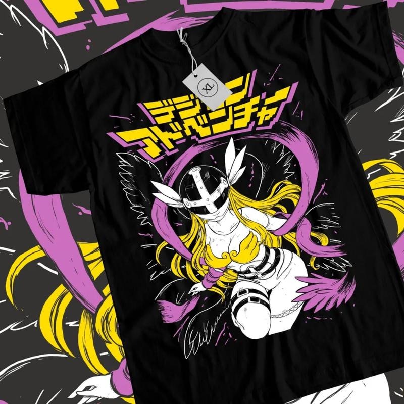 Digimon Adventure Anime & Angewomon Anime Manga Lover Ball Cotton T-Shirts