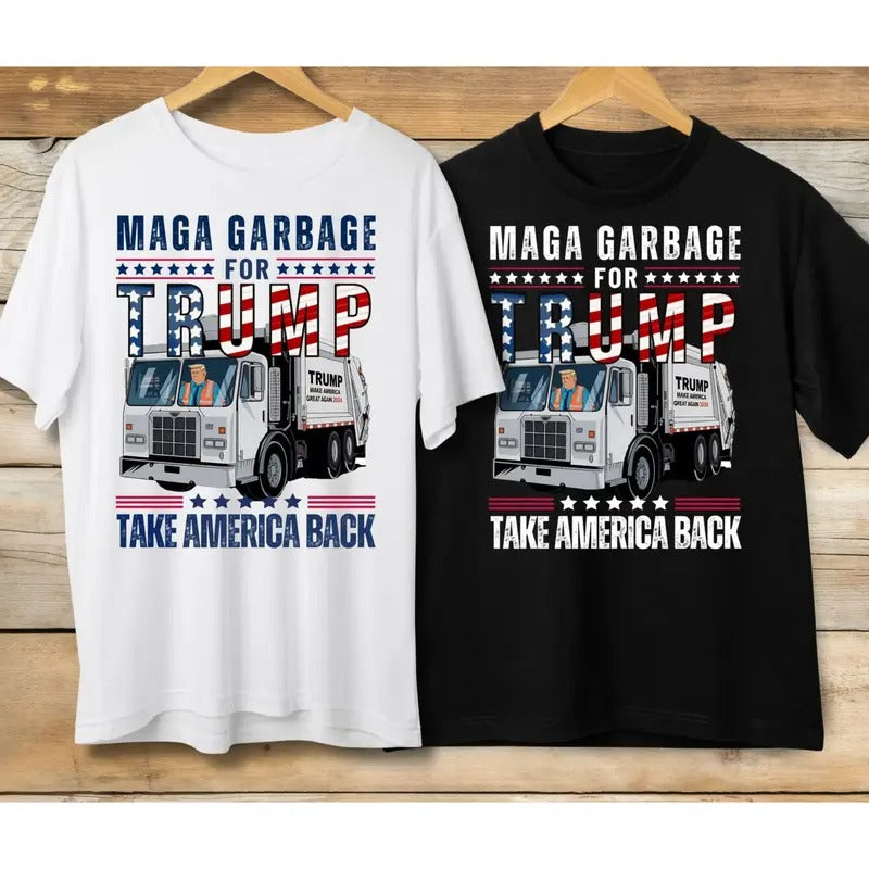 Digital MAGA Garbage Trummp Trummp Garbage Man Trash Truck Take America Back MAGA Garbage Trummp 2024 T-Shirts