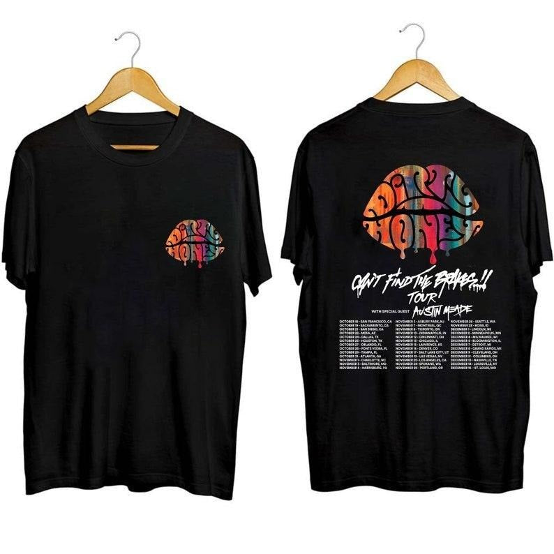 Dirty Honey Can'T Find Brakes 2023 Tour Shirt Dirty Honey Band Fan Shirt Dirty Honey 2023 Tour Shirt Can'T Find Brakes Concert T-Shirts