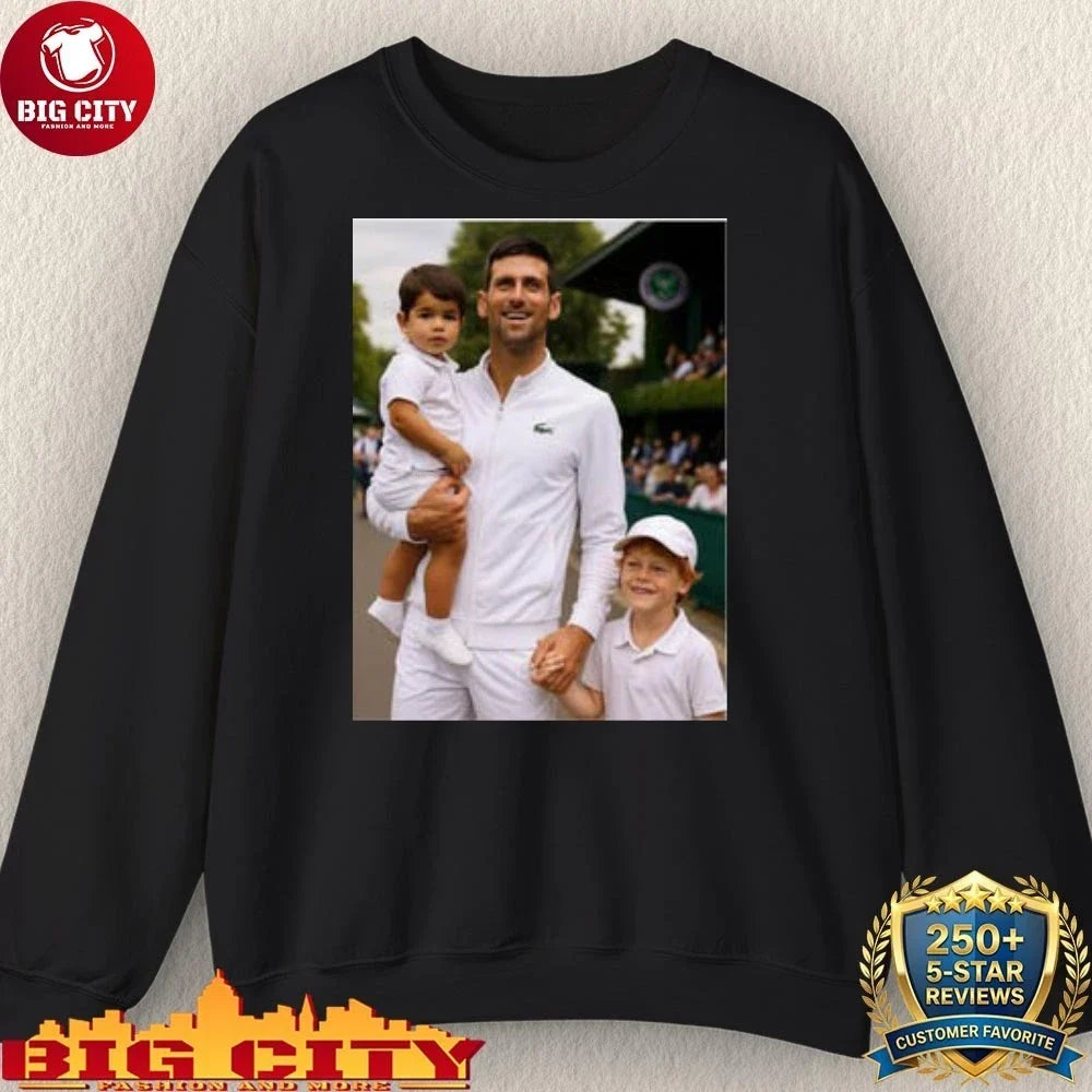 Djokovic Alcaraz and Jannik Australian Open photo shirt
