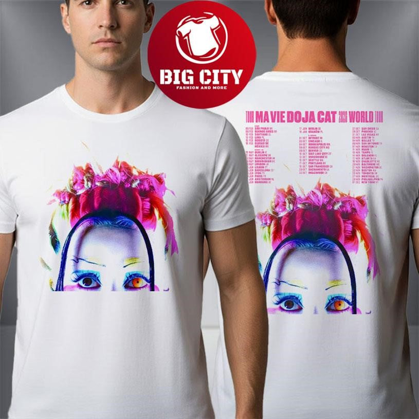 Doja Cat Ma Vie Tour World Tour 2026 Schedule Tour Dates Two Sided Shirt