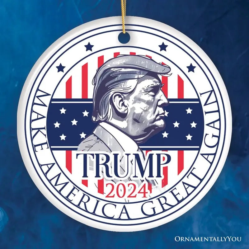 Donald Trump 2024 Presidential Election Ceramic Ornament Make America Great Again T-Shirts