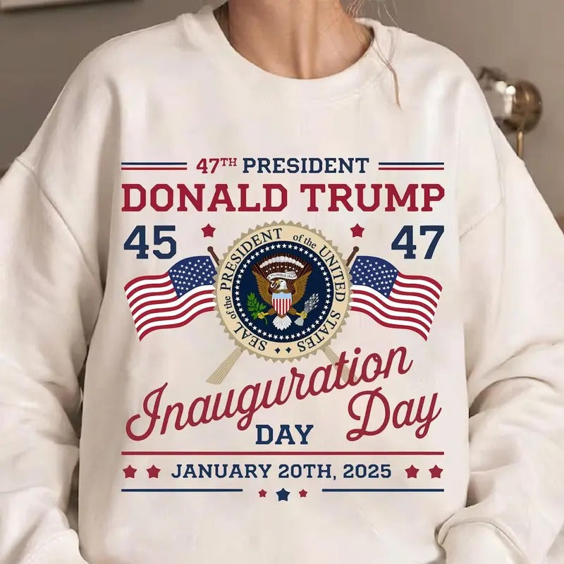 Donald Trump Inauguration Day 2025 Shirt 47th US President Inauguration Shirt Trump Vance 2025 Inauguration Shirt T-Shirts