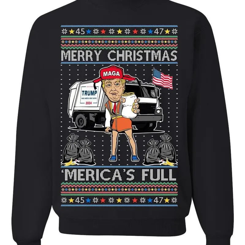 Donald Trump Merry Merica'S Full Cousin Eddie Vacation Garbage Trump Cotton T-Shirts