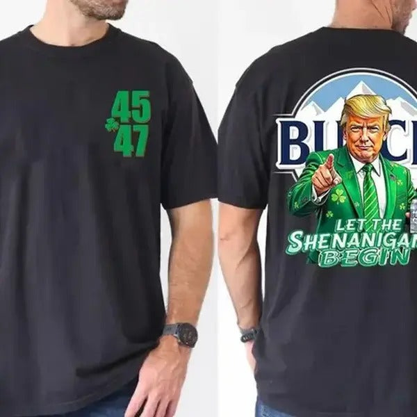 Donald Trump St.Patrick'S Day Shirt Trump Supporter B^Rch L!Ght Beer Drinking Shirt Funny Drinking T-Shirts