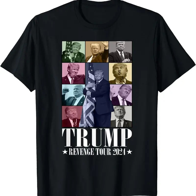 Donald Trump Revenge Tour 2024 Funny Cotton Full Size T-Shirts