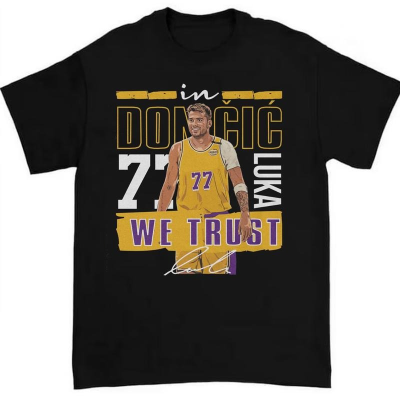 Doncic 77 Vintage Basketball Fan Sports Lover Retro Shirt T-Shirts