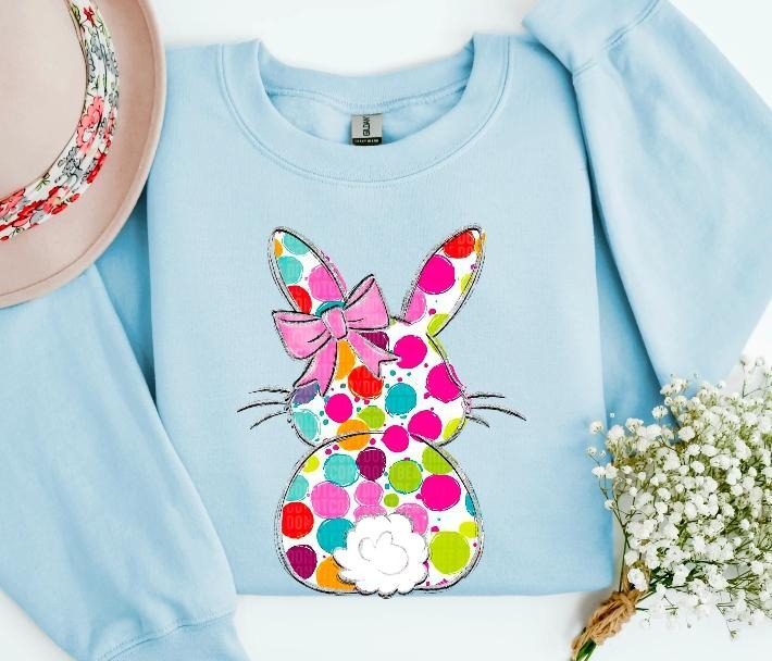 Dotted Easter Bunny DTF Transfers THIS IS NOT SHIRT T-Shirts