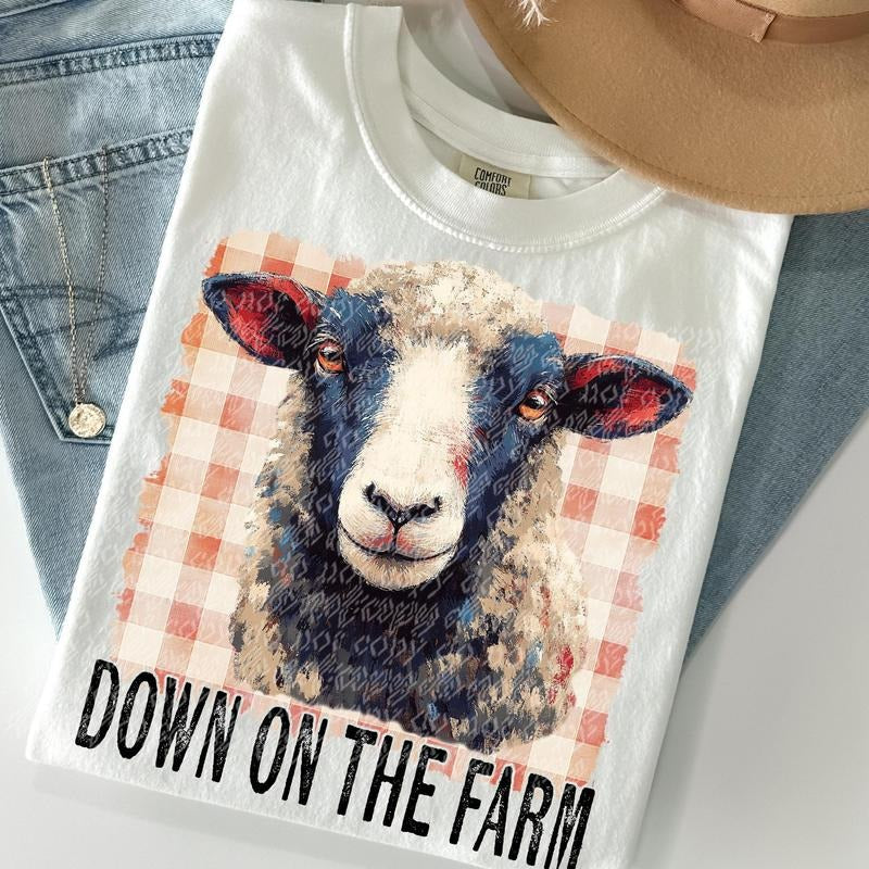 Down Farm Sheep DTF Transfers THIS IS NOT SHIRT T-Shirts