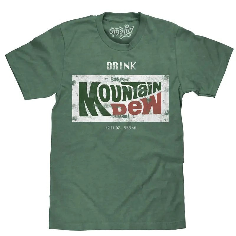 Drink Mountain Dew Logo Green T-Shirts