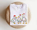 Duck Shirt Duck Lights Santa Goose Funny Duck Lover Xmas Fame Animal Shirt T-Shirts