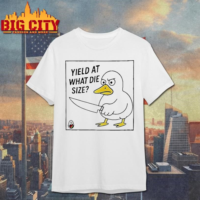 Duck Holding A Knife Yield What Die Size Shirt