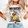 Ducks Not Row But They'Re Having Funs Sarcastic Shirt Snarky Funny Mental Health Shirt Sarcasm T-Shirts