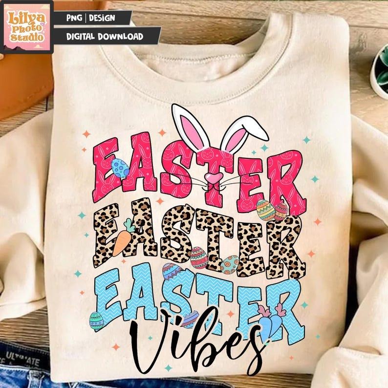 Easter Bunny Coquette Happy Easter Brushstroke Bunny Ears Jesus Easter T-Shirts