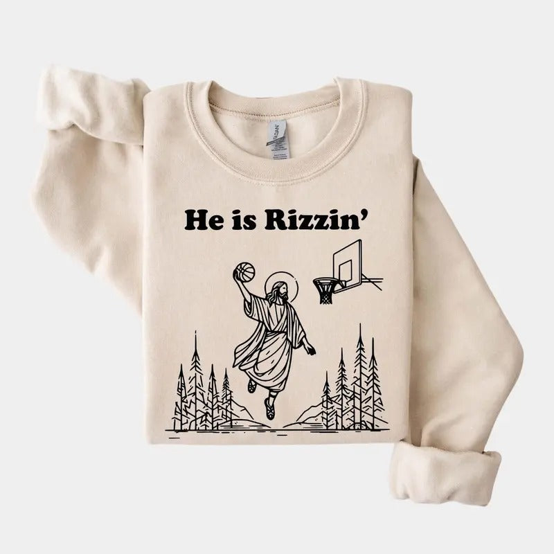 Easter He Is Risen Jesus Easter Easter Casual T-Shirts