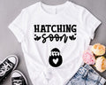 Easter Pregnancy Announcement Shirt Coming Soon Baby Reveal Shirt Mom New Mama Be Pregnant Wife Short Sleeve T-Shirts