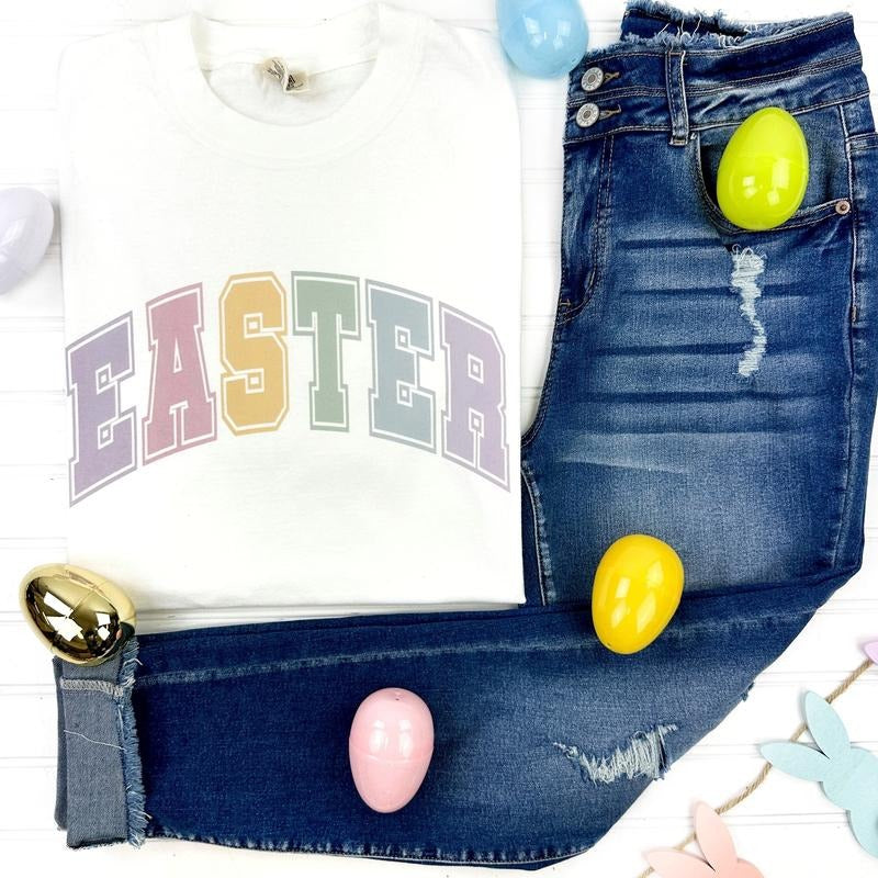 Easter Varsity Letter Comfort Color T-Shirts