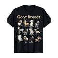 Educational Goat Shirt Goat Breeds Farm Animals World Made USA T-Shirts