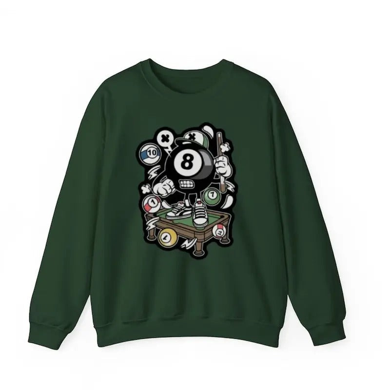 Eight Ball Pockets Casual Street Fleece Fabric Tops Perfect T-Shirts