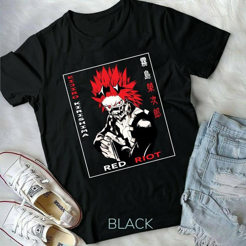 Eijiro Kirishima Eijiro My Hero Academia S 4XL Red Riot New Shirt T-Shirts