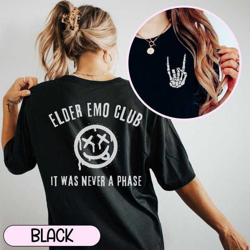 Elder Emo Shirt Emo Was Never Phase Emo Pop Punk Shirt Emo Lyrics Pop Punk Music When We Were Young Scene Shirt T-Shirts