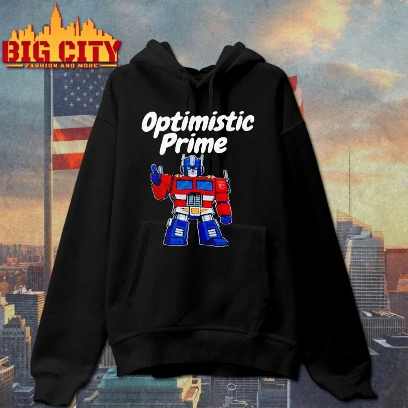 Elon Musk Wearing optimistic prime T-Shirt