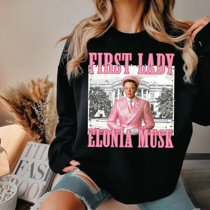 Elonia Mu.Sk First Lady 2024 Shirt Heavy Cotton Basic T-Shirts