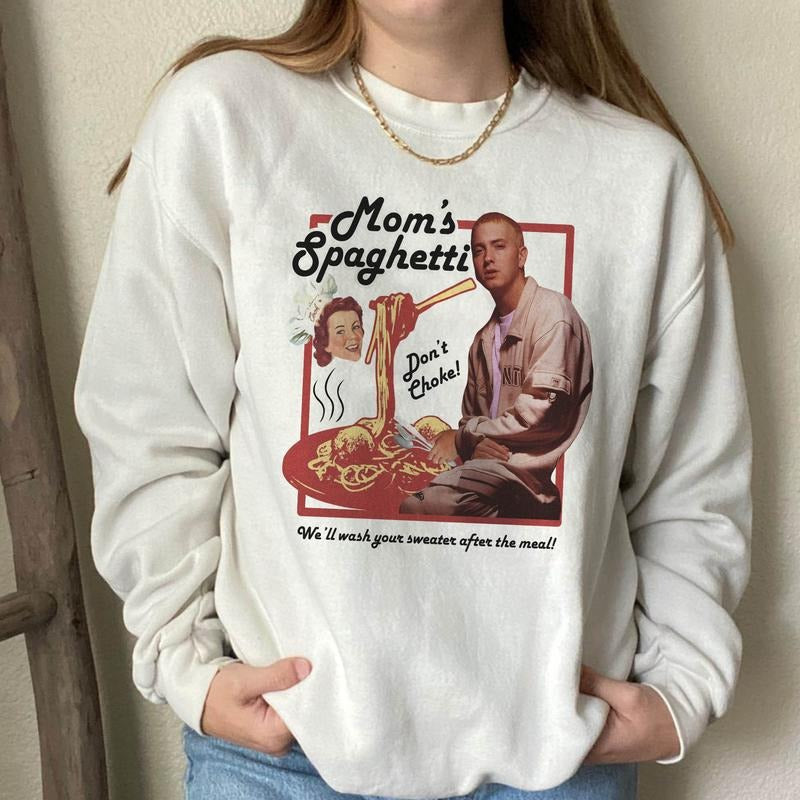 Eminem Mom'S Spaghetti Funny Rap Music Lose Yourself Song Unique Fan T-Shirts