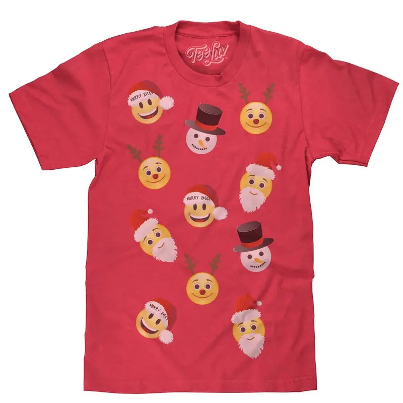 Emoji Party Red T-Shirts