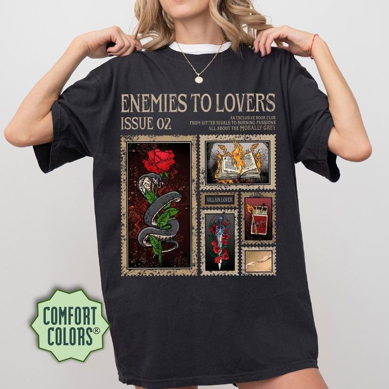 Enemies Lovers Bookish Shirt Dark Academia Shirt Dark Romance Shirt Smut Reader Book Club Book Lover T-Shirts