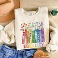 Equal Rights Book Flower Shirt Social Justice Equality Peace Love Kindness Shirt Feminist Her Rights Shirt T-Shirts