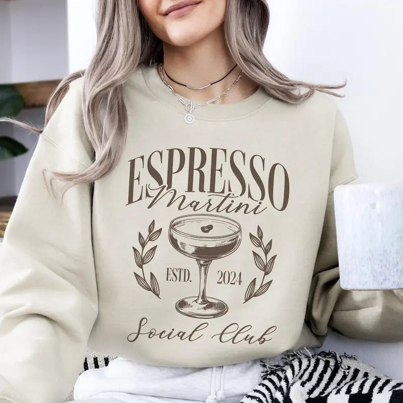 Espresso Martini Social Club Cocktail Club Drinks Shirt T-Shirts