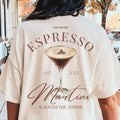 Espresso Martini Is Always Answer Retro Backprint Martini Shirt Y2K Vintage Cocktail Alcohol Aperitifo Tini T-Shirts