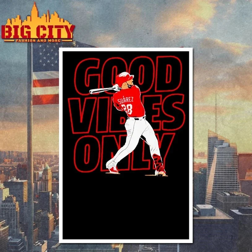 Eugenio Suarez Good Vibes Only Cincinnati Reds T-Shirt