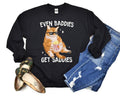 Even Baddies Get Sadies Funny Cat Meme Cat Lover ; Cotton Menswear Polyester Tops Underwear T-Shirts