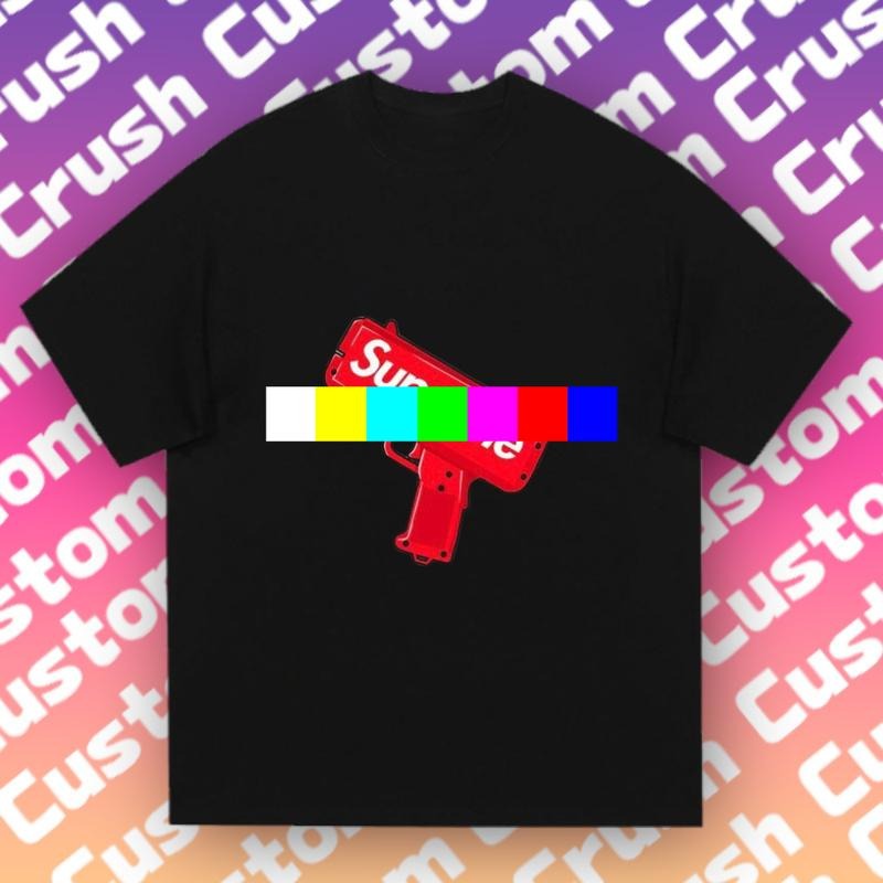 Red Toy Gun Streetwear Date Night Everyday T-Shirts