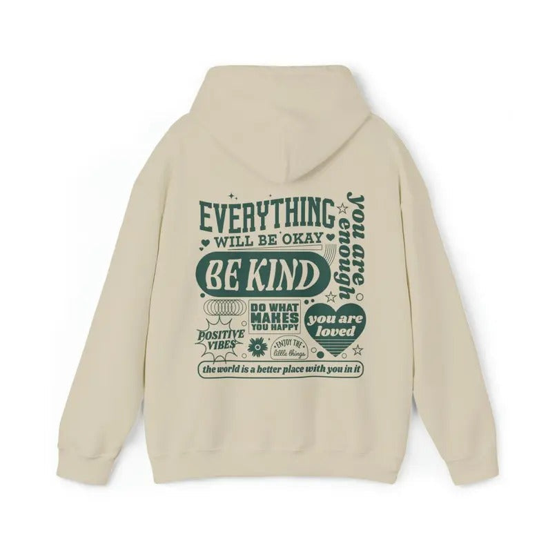 Everything Will Be Okay Mental Health Retro Self Growth Positive Casual T-Shirts