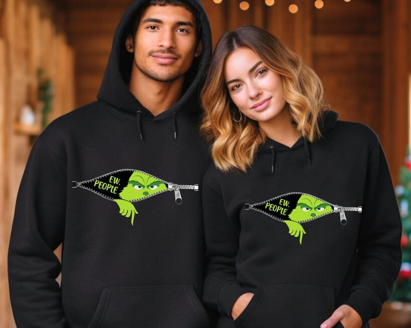 Ew People Grinch Funny Grinch Face Fall Personalized Grinch Family Group Matching Autumn Grinch T-Shirts