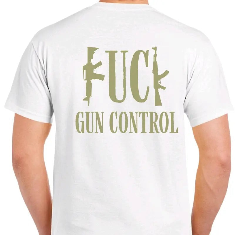 F Gun Control Second Amendment Soft Cotton Menswear Funny Top Casual Tiktok Shop Sza T-Shirts