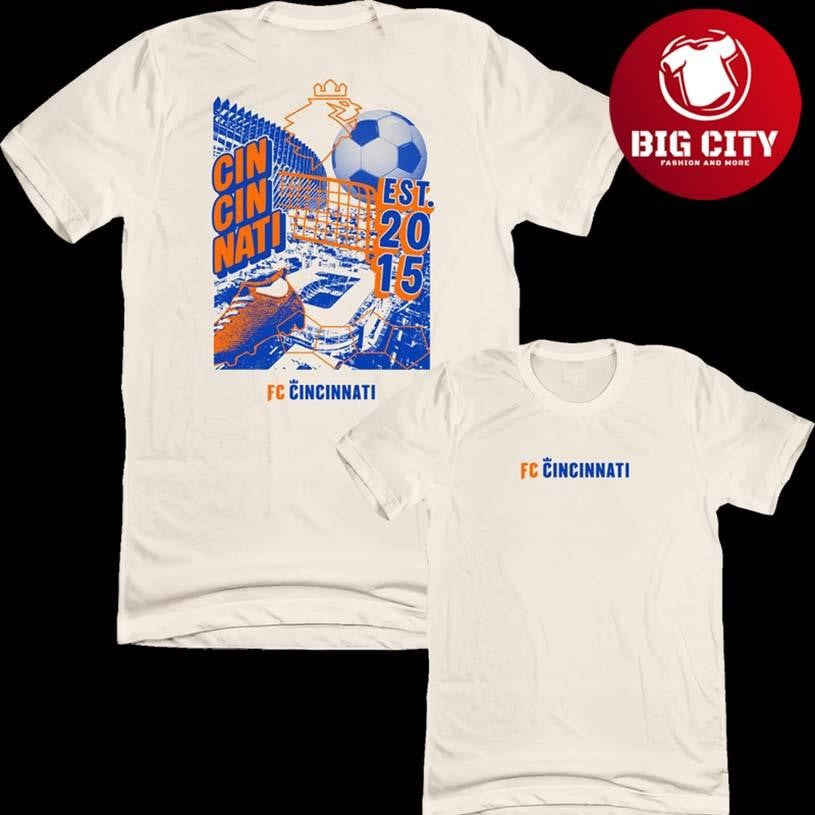 FC Cincinnati Grunge Collage 2026 Two Sided Shirt