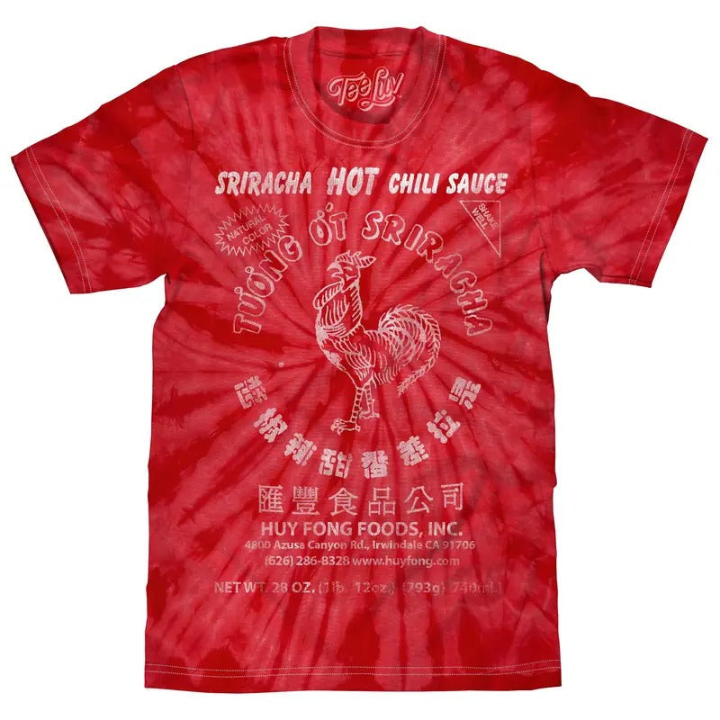 Faded Tuong Ot Sriracha Tie Dye Spider Red T-Shirts