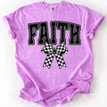 Faith Checkered Bow DTF Transfers THIS IS NOT SHIRT T-Shirts