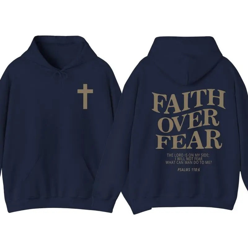 Faith Over Fear 2 Sided Christian Shirt T-Shirts