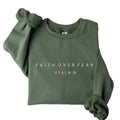 Faith Over Fear Psalm 34 Christian Minimal Christian Faith Tops Classic Cotton T-Shirts