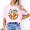 Fall Coquette Glitter Pumpkin Shirt. Casual Fall Softstyle . Cute T-Shirts
