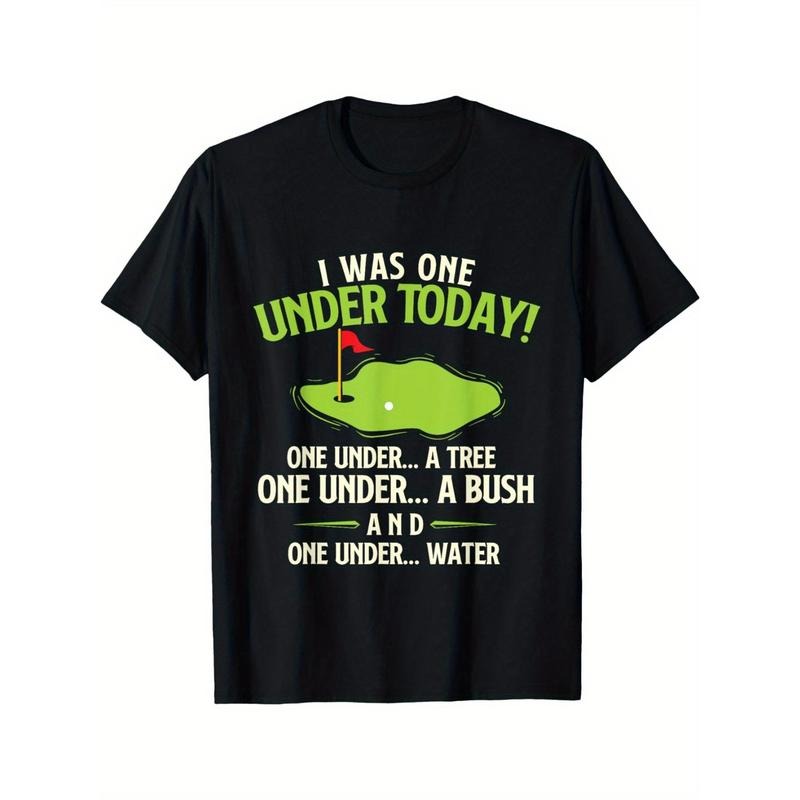 Breathable Cotton Golf Casual & Sporty Casual & Running Machine Washable Round Neck Short Sleeve Unique 'I Shot Under Par' Print Spring Summer Fall Made USA T-Shirts