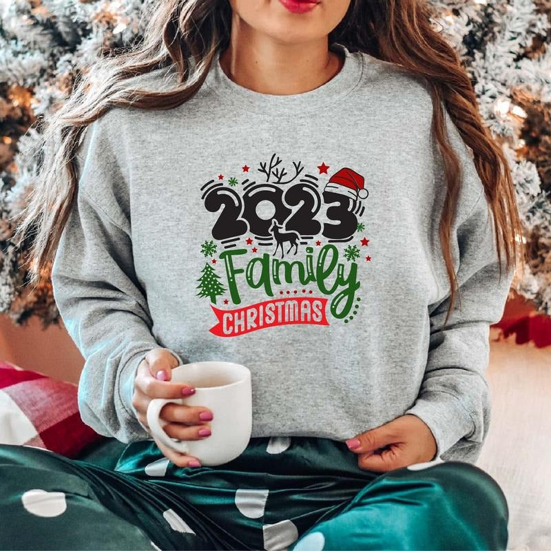 Family 2023 Matching Parents X Mas Party Cousin Crew T-Shirts