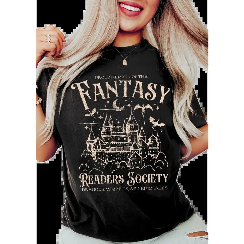 Fantasy Readers Society Shirt Throne Glass Book Book Dragon Shirt Haunting Adeline T-Shirts