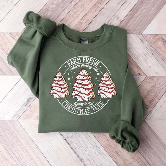 Farm Fresh Tree Shirt Tree Cake Shirt Cake Xmas T-Shirts